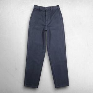 OZMA Kate High Rise Straight Cropped Jeans Women 24 Muted Black Slightly Tapered